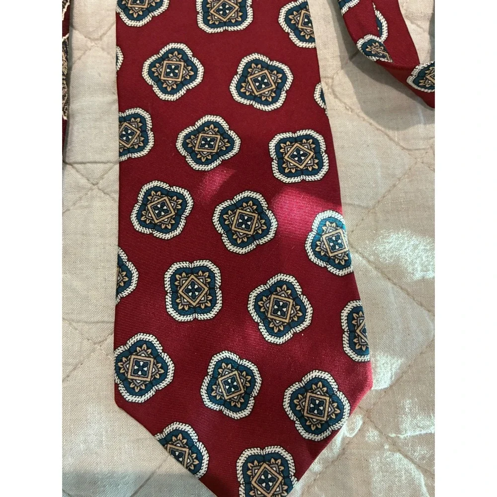Vintage UNICEF Medallion Tie Lot 2 Historical Academic Teacher Antique Necktie